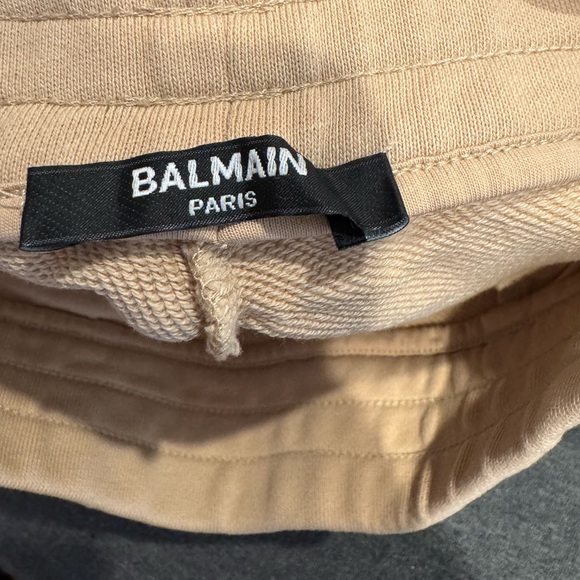 Balmain Kids Beige Moto Jogger Sweatpants Size 8A - Picture 4 of 6